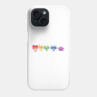 Mushroom Cats - Rainbow Line Phone Case