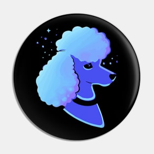 Vaporwave Poodle Dog Lover Puppy Pin