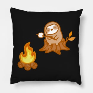 Cute Campfire S’mores Sloth Pillow