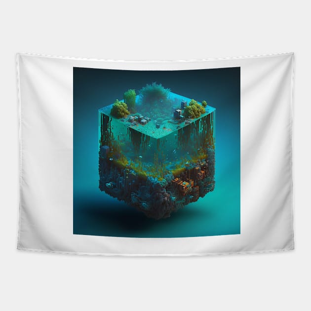 My small worlds : Underwater 1 Tapestry by Lagavulin01