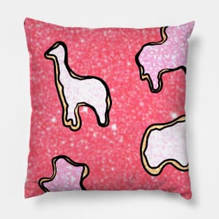 Glitter Frosted Animal Cookies Pattern Pillow