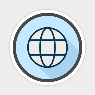 Globe Vector icon. Vector illustration. Magnet