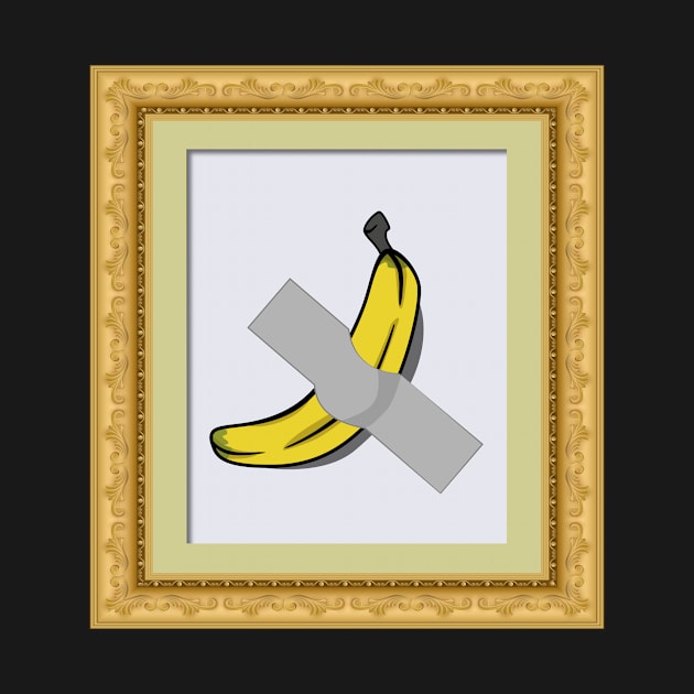 Duct Taped Banana Framed On Wall by Brobocop