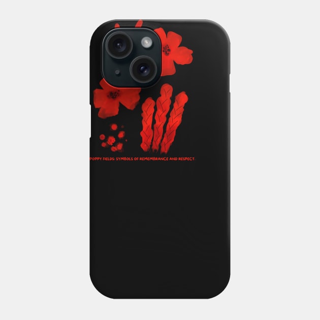 Poppy Fields: Symbols of Remembrance and Respect. Phone Case by HALLSHOP