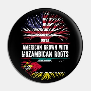 American Grown with Mozambican Roots USA Flag Pin