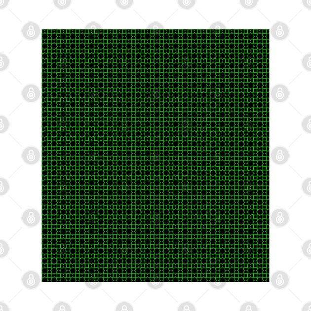 Green Retro Aztec Abstract Pattern Design by Pattern Plans