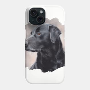 Black Labrador Painting Phone Case