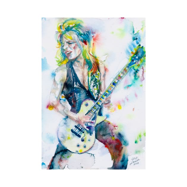 RANDY RHOADS watercolor portrait .2 by lautir