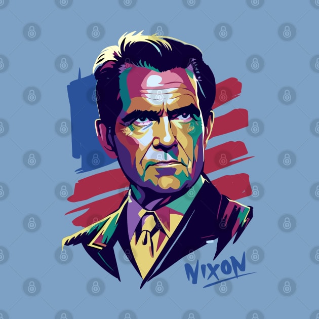 Richard Nixon Pop art by BAJAJU