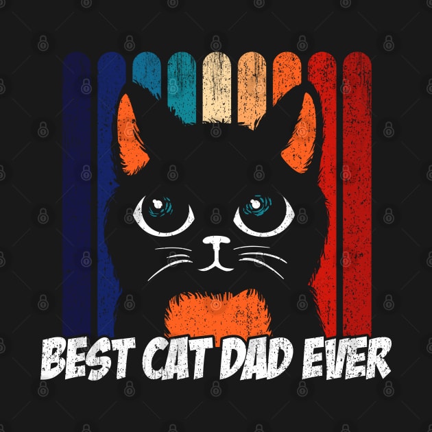 Funny Pun Best Cat dad ever kitten Fathers Day 2021 by opippi