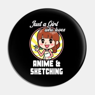 Just a Girl who loves Anime and Sketching Manga Pin