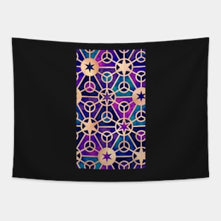 Peace and stars rosegold jewel tones Tapestry