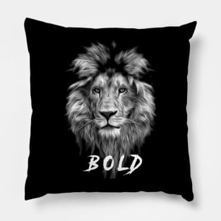 Lion head : bold Pillow