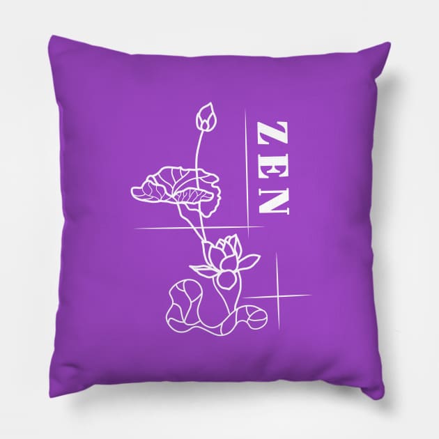 Zen Lotus Meditation Pillow by DesignTree