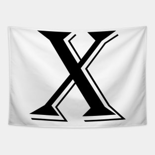 Black letter X in vintage style Tapestry