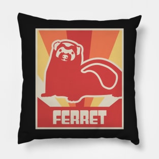 Vintage FERRET Poster Pillow