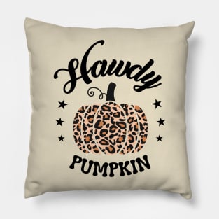 Howdy Pumpkin, leopard pumpkin Pillow