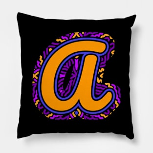 Letter A Initial Pillow