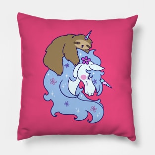 Unicorn and Unicorn Sloth Pillow