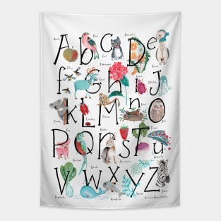 Animal kids ABC alphabet Tapestry