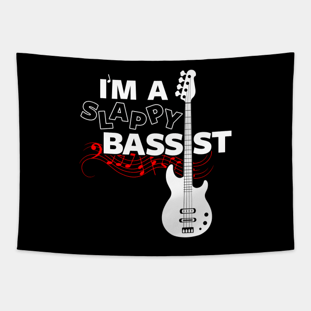 Funny Bassist Bass Player Bass Guitarist Clever Musician Band Slogan Tapestry by BoggsNicolas