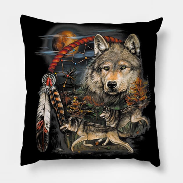 The Wolf Pack Pillow by KA Creative Design