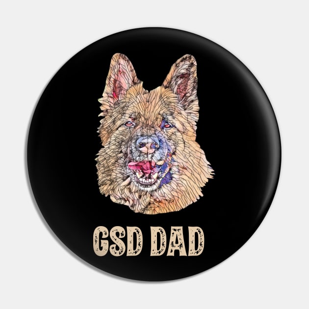 German Shepherd Dog Dad Father's Day Gift Pin by DoggyStyles