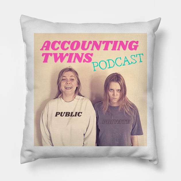 Accounting Twins Podcast Cover Art Pillow by Cloud Accounting Podcast