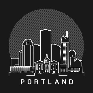 Portland Oregon Multnomah Skyline T-Shirt