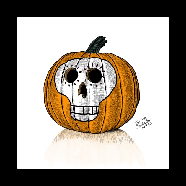 Pumpkin Skull by doubletony