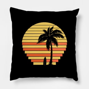 Sunset surf paradise Pillow