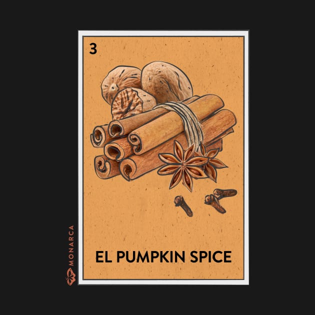 El Pumpkin Spice Loteria Card by La Monarca Bakery