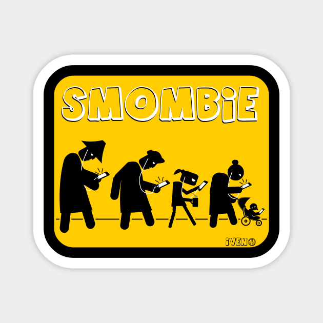 SMOMBIE- Smart Phone Zombie Magnet by iveno