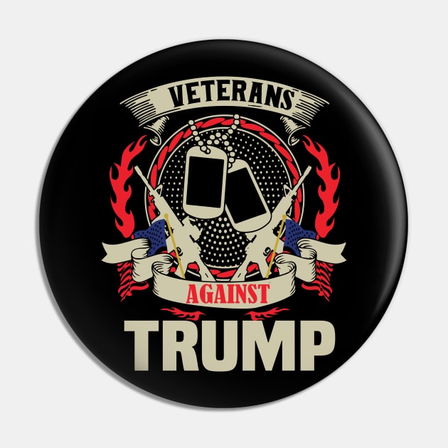 Veterans against Trump 2020.. veterans gift Pin by DODG99