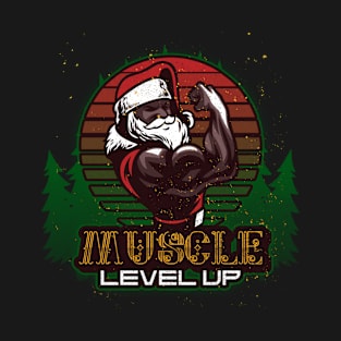 Buff Santa Christmas Level Up T-Shirt