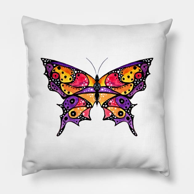 Abstract Butterfly Pillow by ZeichenbloQ