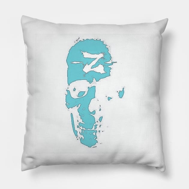 Beautiful Zombie Skull! Pillow by SoWhat