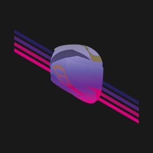 Motorcycle helmet synthwave style T-Shirt