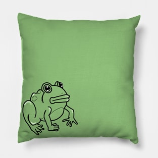 Bug-Eyed Frog (B&W) Pillow