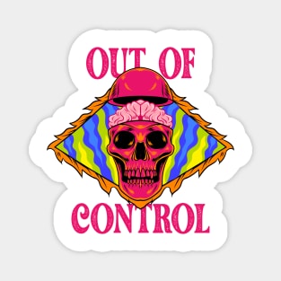 Vintage Skull - Out of Control Magnet