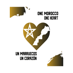 one morocco one heart Proud Morocco Flag Gift Moroccan Lovers For Men's Women's T-Shirt