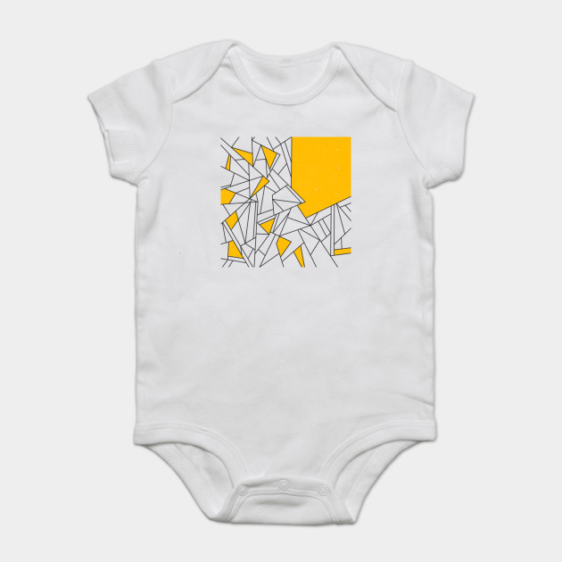 Black And Yellow Geometric Pattern Yellow Geometric Onesie