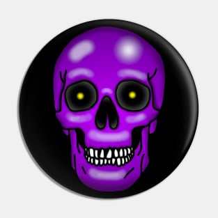 Skull, bruise purple, no background Pin