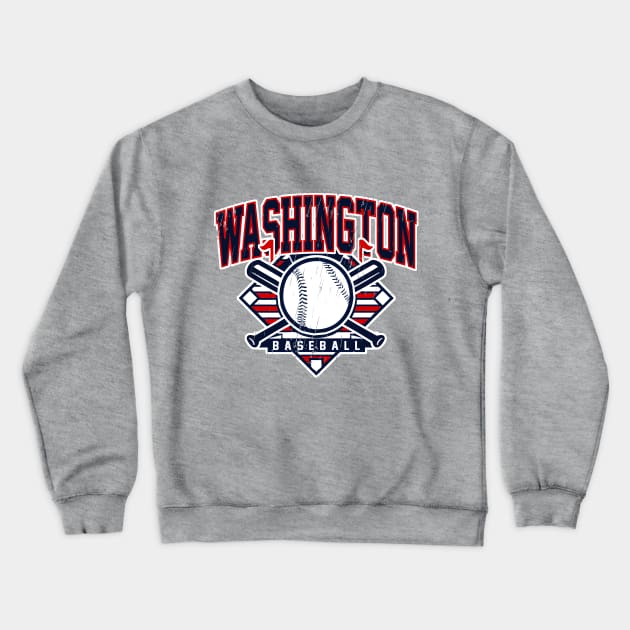 Washington Baseball Crewneck Sweatshirt, Vintage Washington