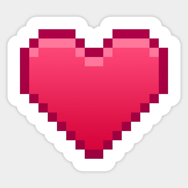 Pixel Heart - Heart - Sticker