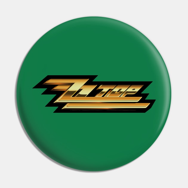 ZZ TOP Logo Gold Pin by Mark Fabian