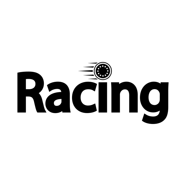 Racing artistic typography design by DinaShalash