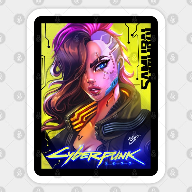 Cyberpunk 2077 - V - Cyberpunk 2077 Samurai - Sticker