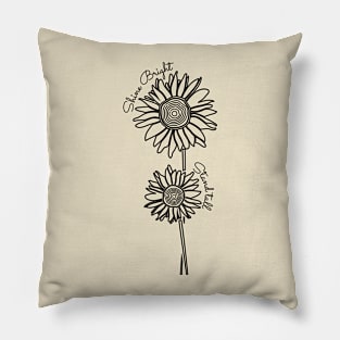 Positive Sunflowers Pillow