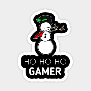 Ho Ho Ho Gamer Snowman Dabbing Magnet